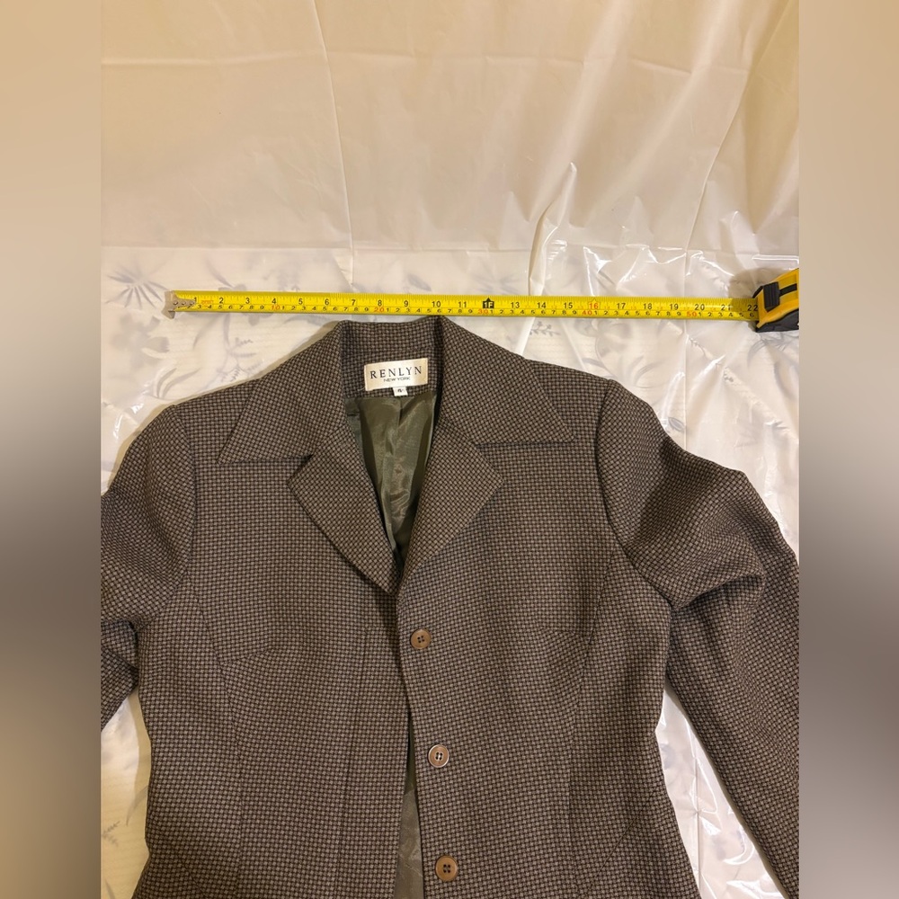 Women's Tailored Gray Patterned Coat - image 7